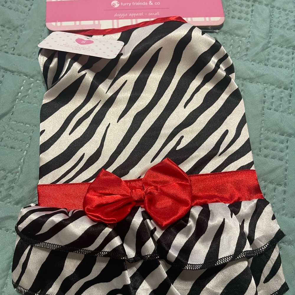 Zebra Print Kids Accessory with Red Bow